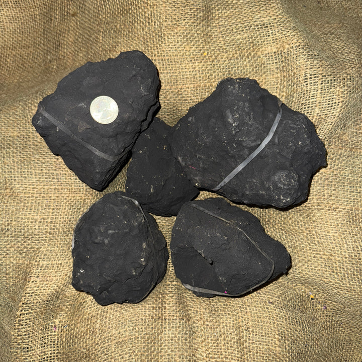 Dyed Quartz Black Geode with Pink Center (4"-6") (G4)