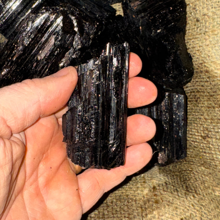 HIGH END (Large) Black Tourmaline Rough (By the Pound)