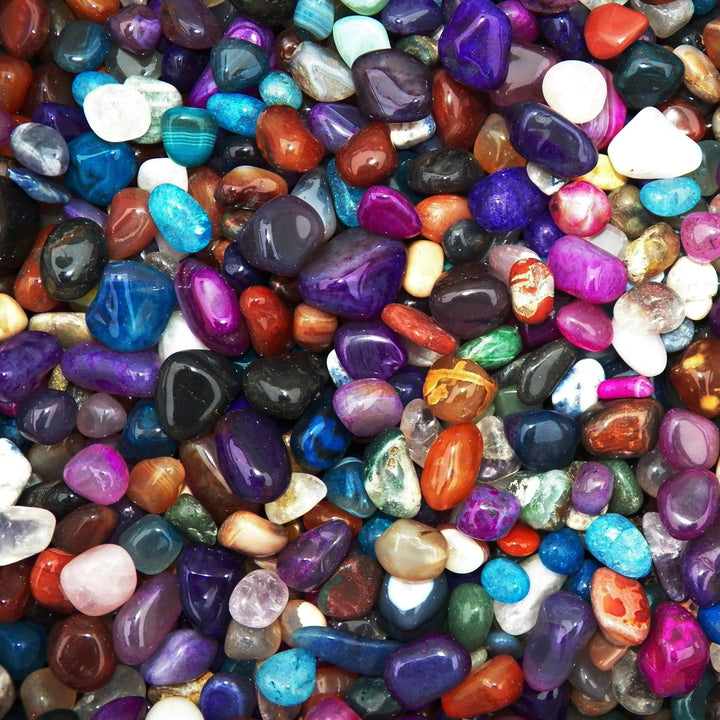 Polished Mix Gemstones Medium (Size #5) - 1 LB