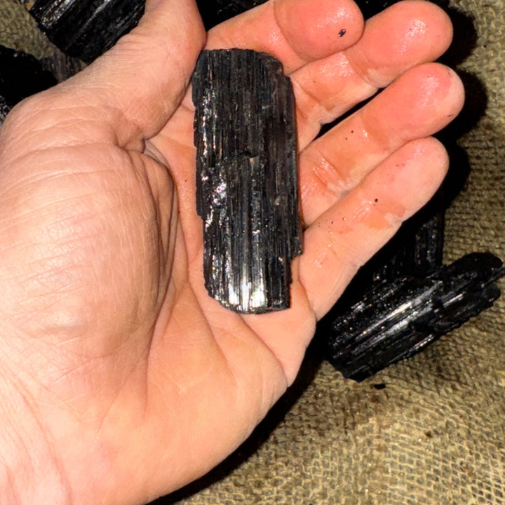 HIGH END (Large) Black Tourmaline Rough (By the Pound)