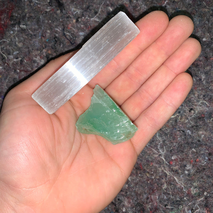 Charged Green Calcite Single Stone