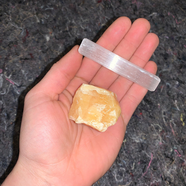 Charged Orange Calcite Single Stone