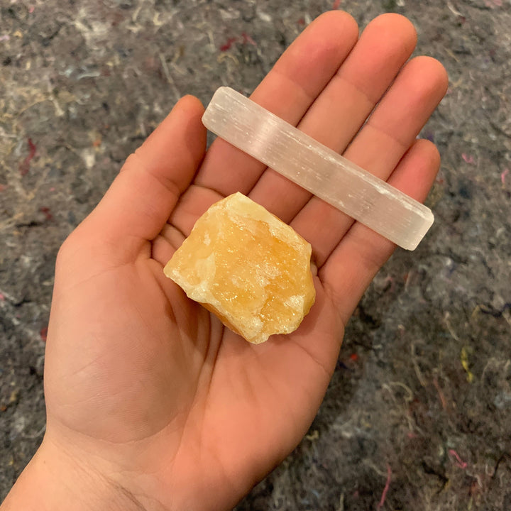 Charged Orange Calcite Single Stone