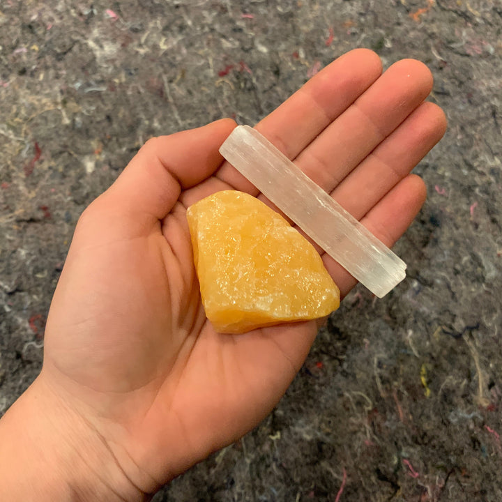 Charged Orange Calcite Single Stone