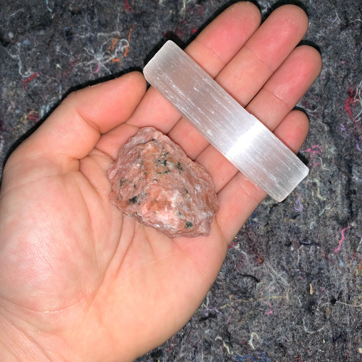 Charged Strawberry Calcite Single Stone