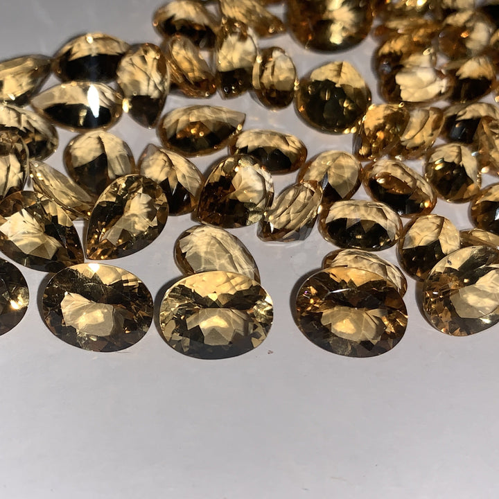 Faceted Golden Citrine - Mixed Sizes (10 Carat Lot)