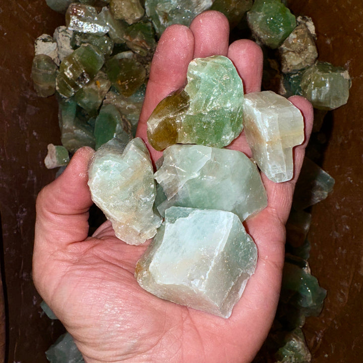 Green Calcite Rough (By the Pound)