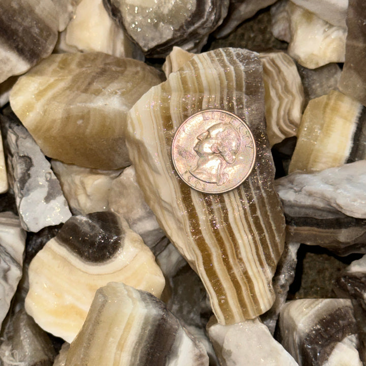 Zebra Calcite Rough (LARGE) (By the Pound)