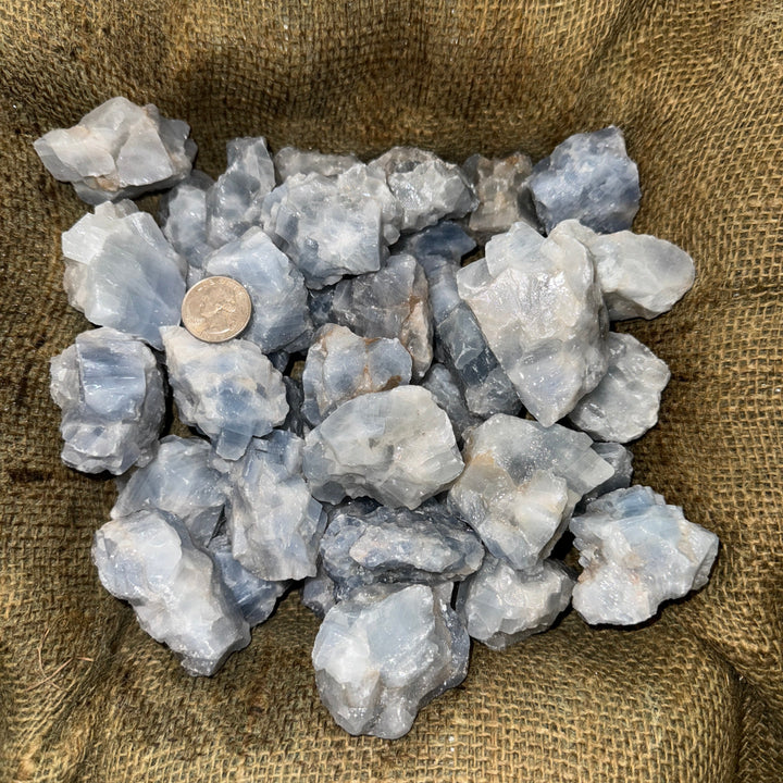 Blue Calcite Rough (LARGE) (By the Pound)