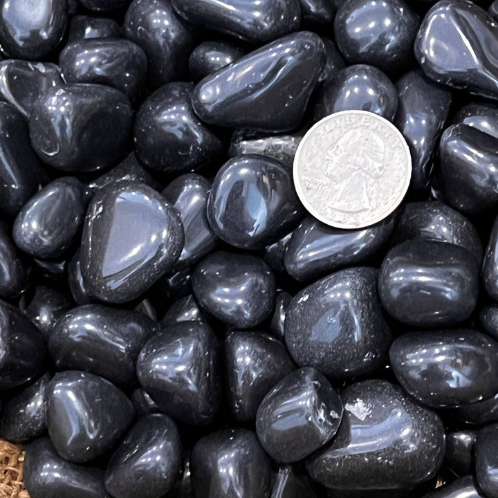 Polished Black Jasper - 1/2 LB