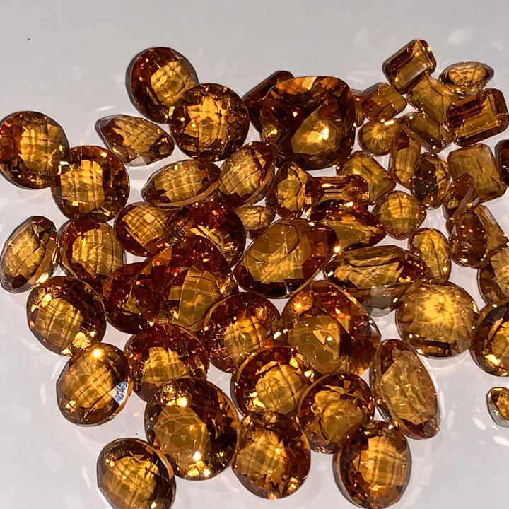 Faceted Mystic Madeira Topaz - Mixed Sizes (10 Carat Lot)