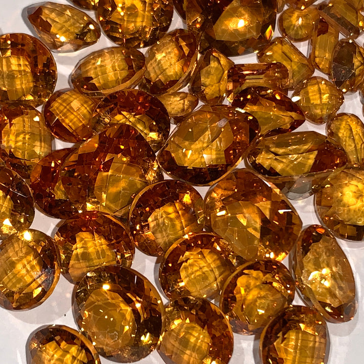 Faceted Mystic Madeira Topaz - Mixed Sizes (10 Carat Lot)