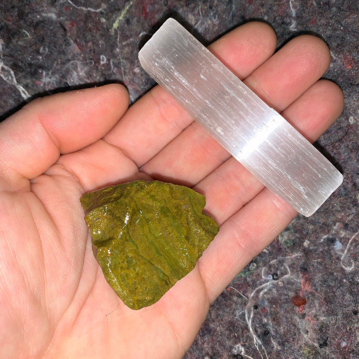 Charged Green Opal Single Stone
