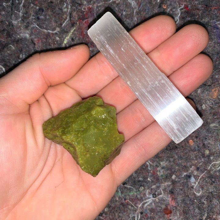 Charged Green Opal Single Stone