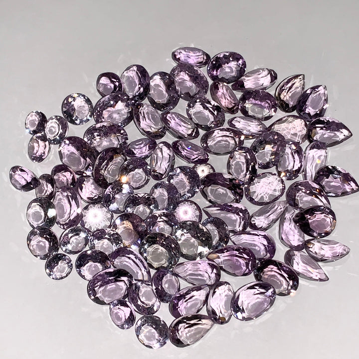 Faceted Rose Amethyst - Mixed Sizes (10 Carat Lot)