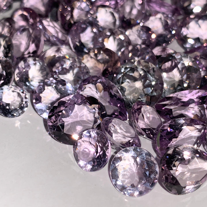 Faceted Rose Amethyst - Mixed Sizes (10 Carat Lot)