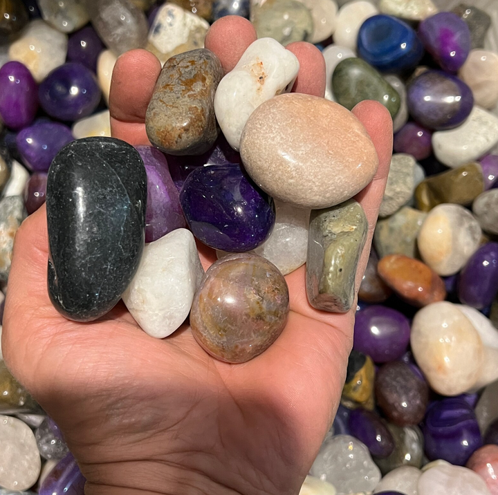 Polished Mix Gemstones Large (Size #7) - 1 LB