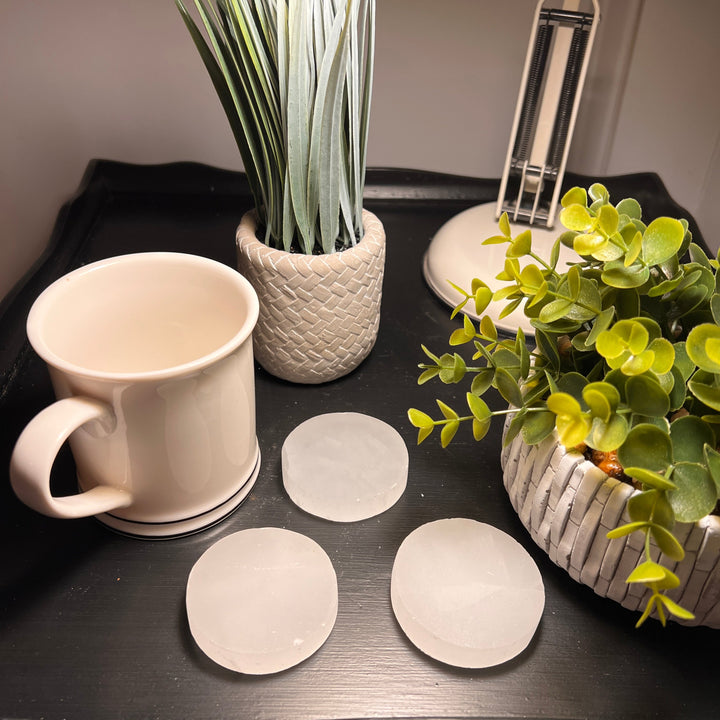 Selenite Circular Charging Plate
