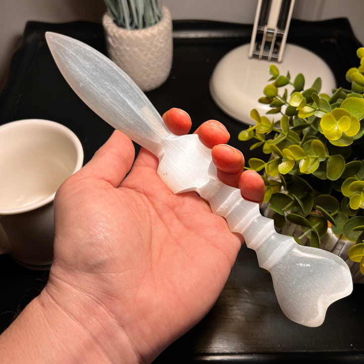 Selenite Heart Sword (10 - 11 inches)