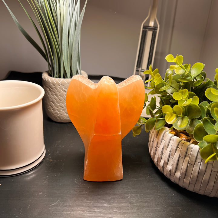 Selenite Angel (Orange)