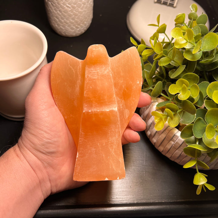 Selenite Angel (Orange)