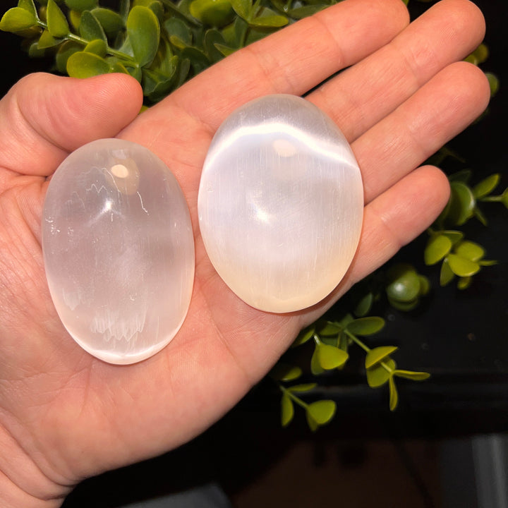 Selenite Palm Stones (2.5-3 inches)