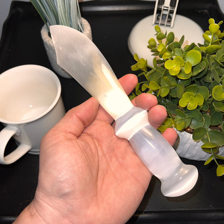 Selenite Pirate Sword (8-9 inches)