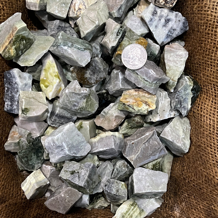 Green/Gray Serpentine Rough (By the Pound)