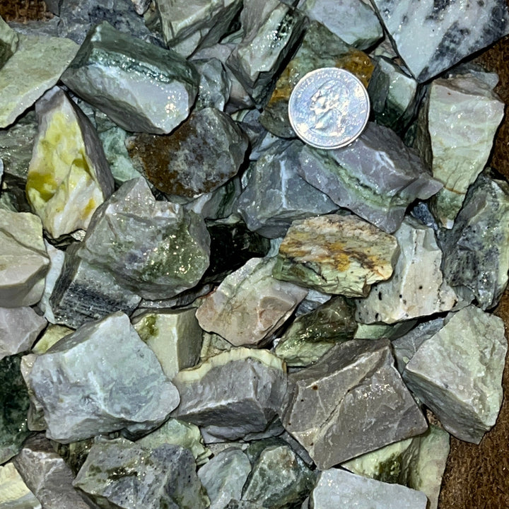 Green/Gray Serpentine Rough (By the Pound)
