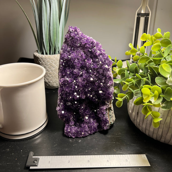Amethyst Cut Base Size 5 (2.5 - 3.5 lbs) Amethyst Druze Geode - Home Decor