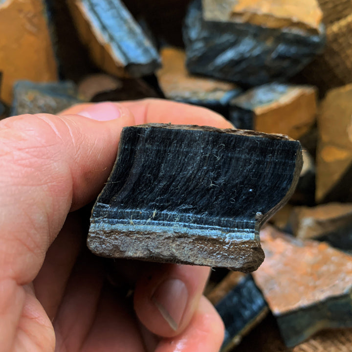 Blue Tiger Eye Rough (By the Pound)