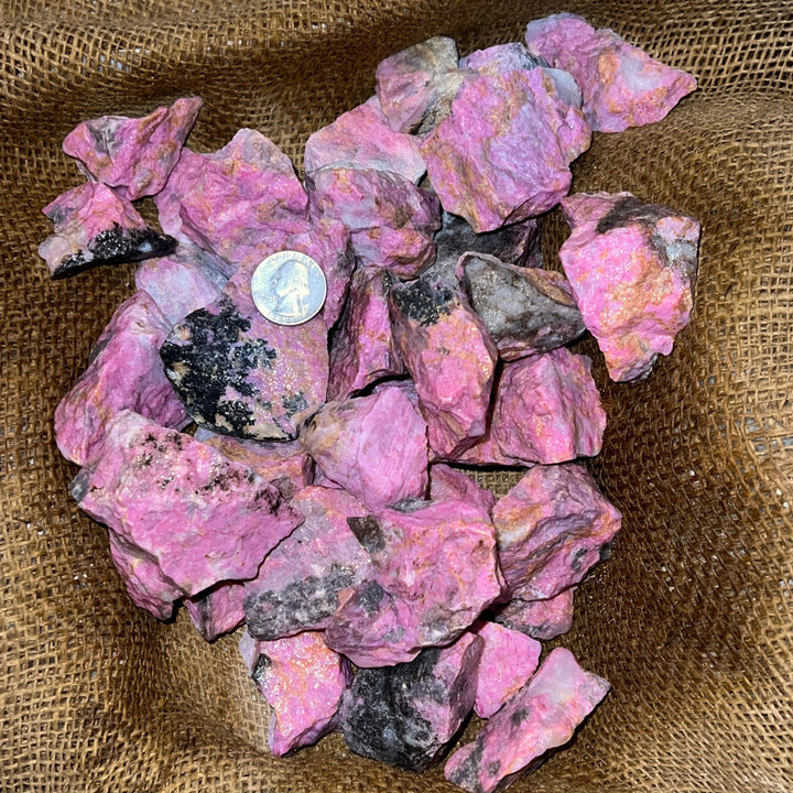 Pink Rhodonite High End Rough (Medium Size)
