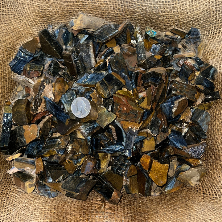 SMALL Blue Tiger Eye Rough (By the Pound)