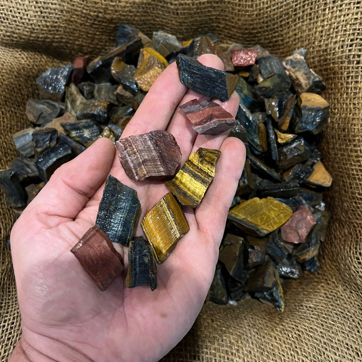 SMALL Mixed Tiger Eye Rough (By the Pound)