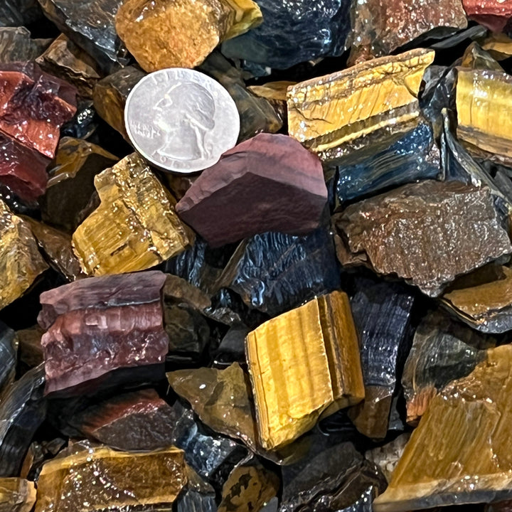 SMALL Mixed Tiger Eye Rough (By the Pound)