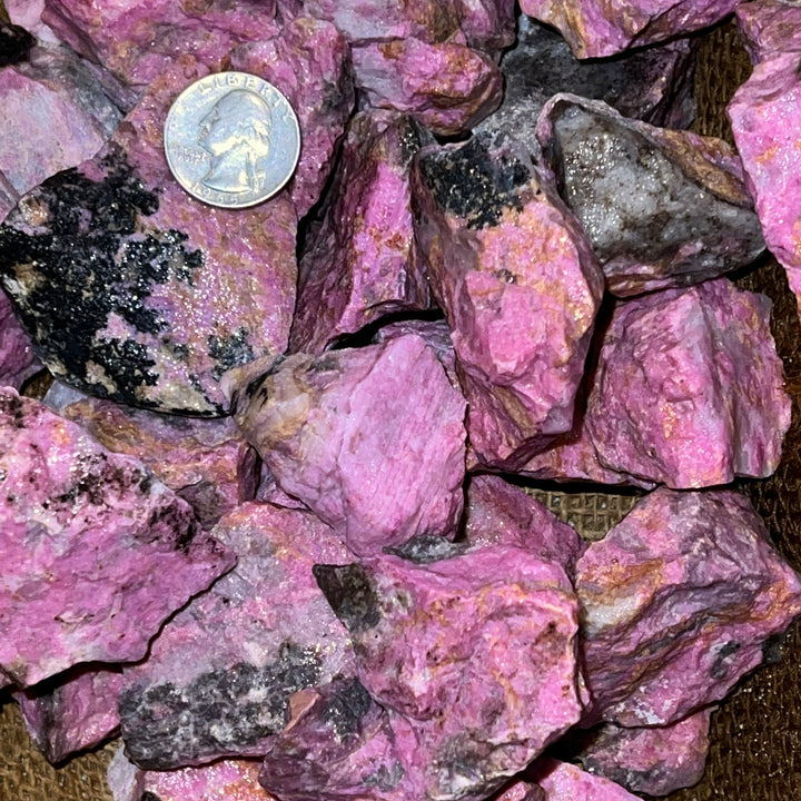 Pink Rhodonite High End Rough (Medium Size)