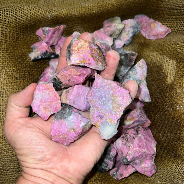 Pink Rhodonite High End Rough (Medium Size)