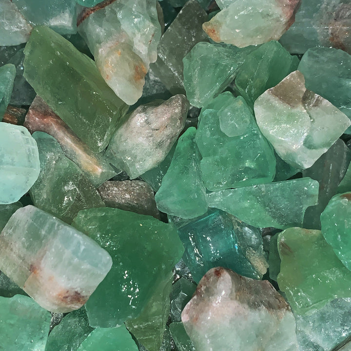 Small Green Calcite Rough (By the Pound)