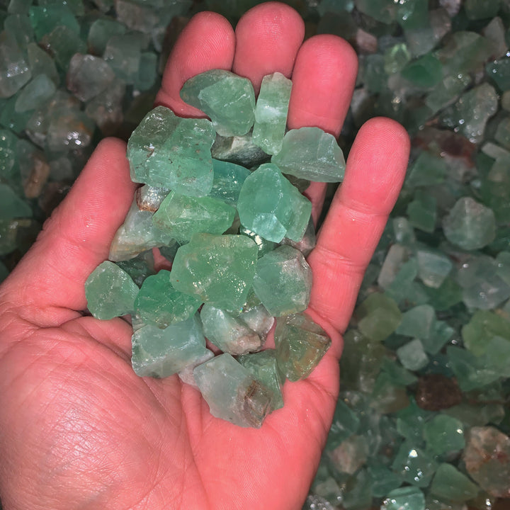 Small Green Calcite Rough (By the Pound)