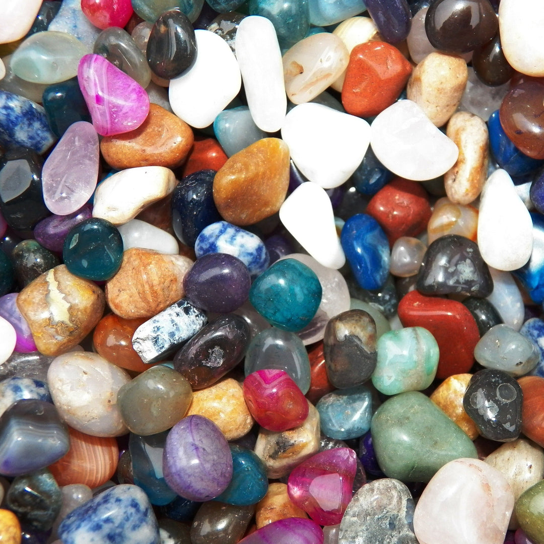 Polished Mix Gemstones Medium (Size #4) - 1 LB