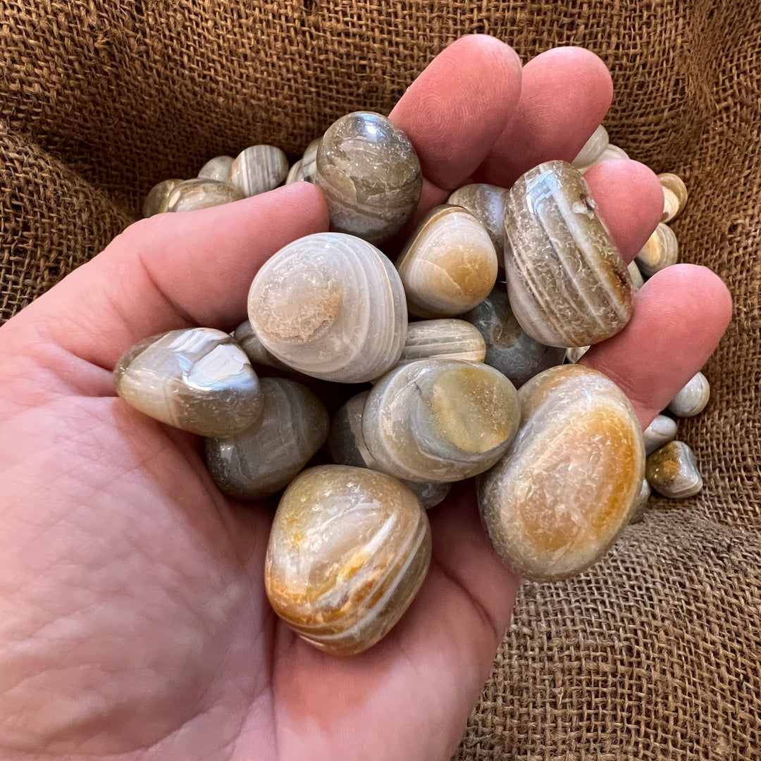Polished Banded Agate - 1/2 LB