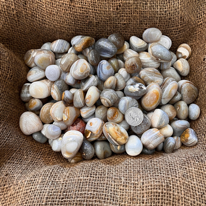 Polished Banded Agate - 1/2 LB