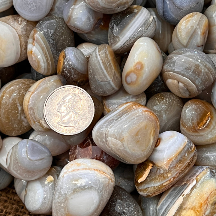 Polished Banded Agate - 1/2 LB