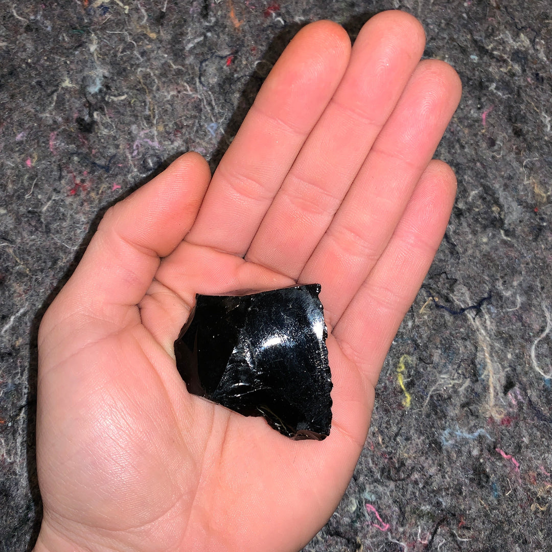 Charged Black Obsidian Single Stone