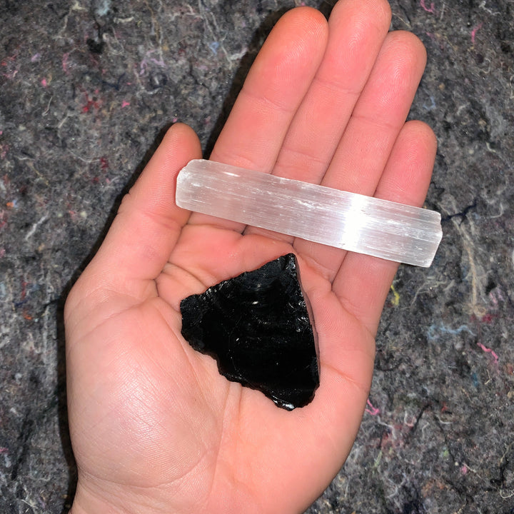 Charged Black Obsidian Single Stone