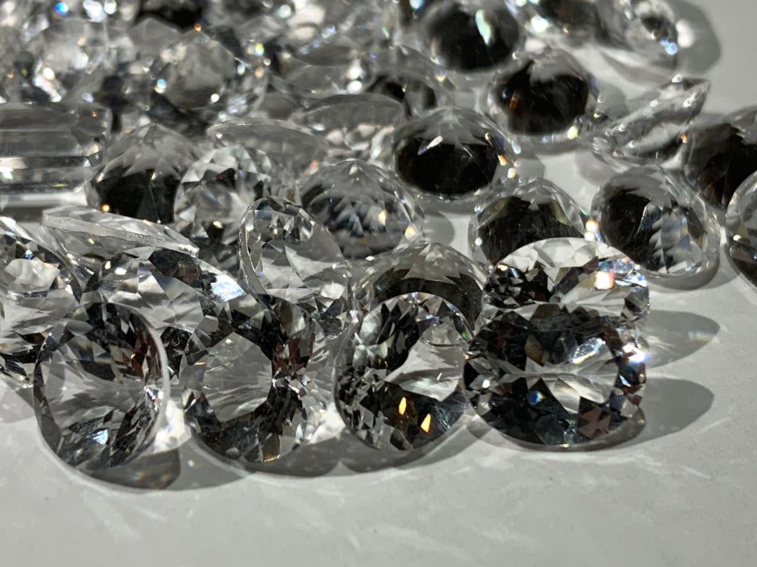 Faceted Clear Quartz - Mixed Sizes (10 Carat Lot)