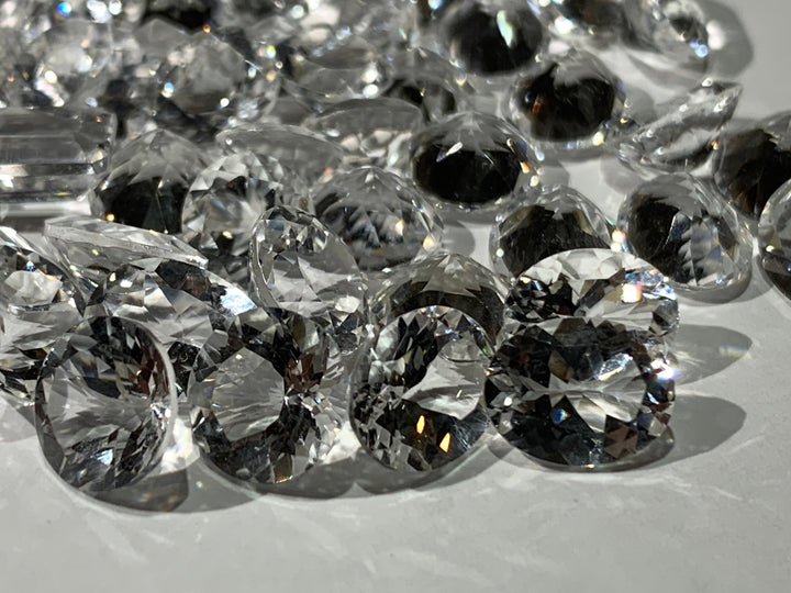 Faceted Clear Quartz - Mixed Sizes (10 Carat Lot)
