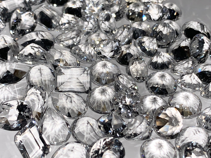 Faceted Clear Quartz - Mixed Sizes (10 Carat Lot)