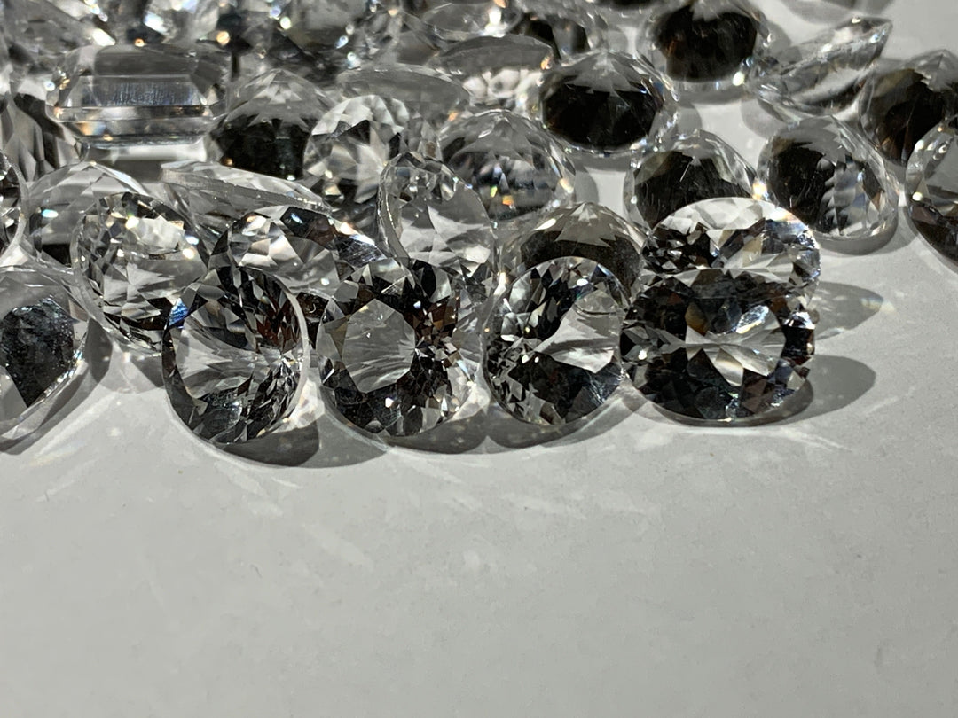 Faceted Clear Quartz - Mixed Sizes (10 Carat Lot)