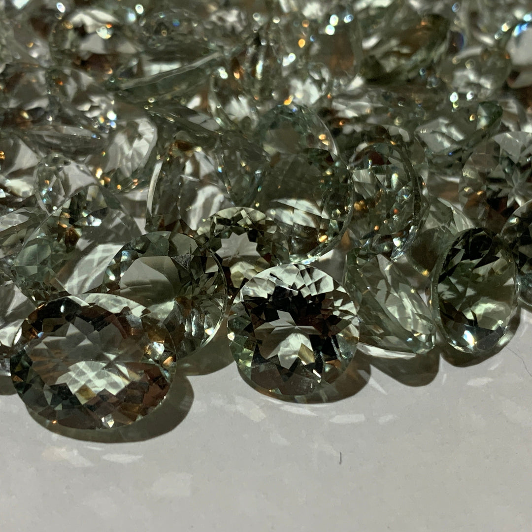 Faceted Prasiolite Quartz - Mixed Sizes (10 Carat Lot)